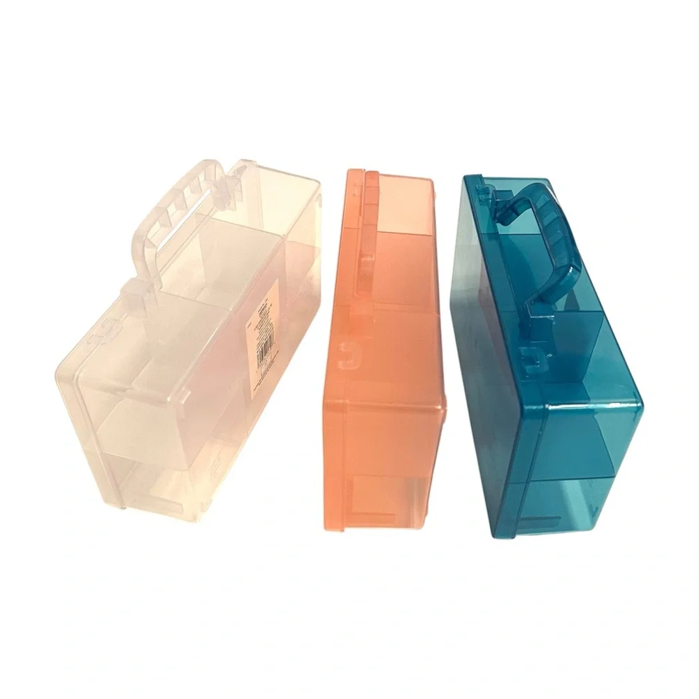 Target Bullseyes Playground Plastic Snackle Boxes Set Pink, Clear & Blue